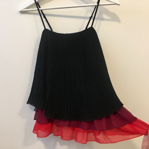 Vero Moda Chiffon Blouse - Black/Burgundy/Red - Picture 3 of 3